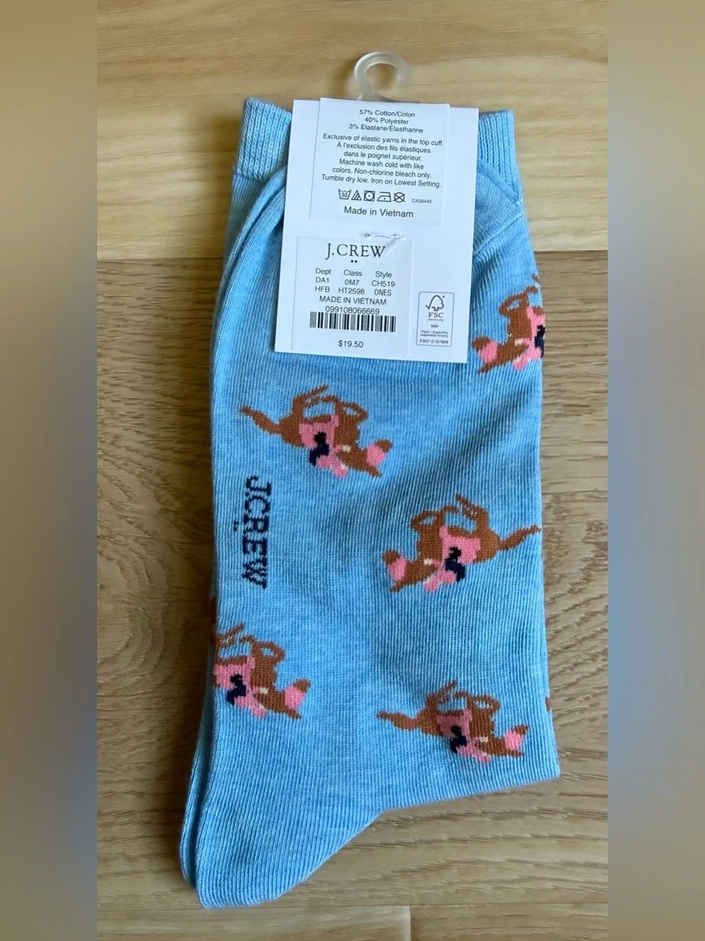 J. Crew Women’s Derby horse trouser socks CH519 - NWT